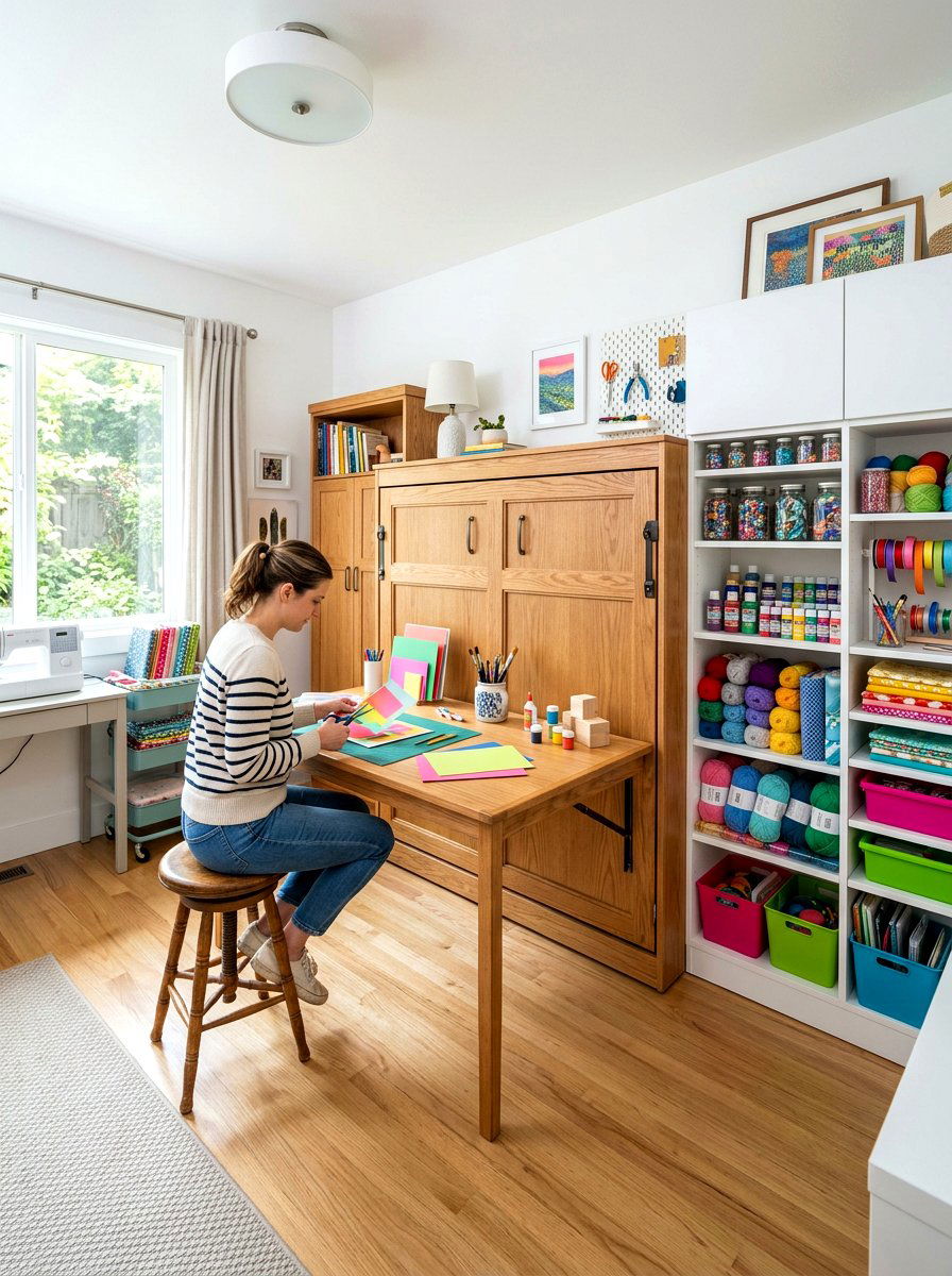 Murphy Bed With Folding Table - 30 Murphy bed ideas