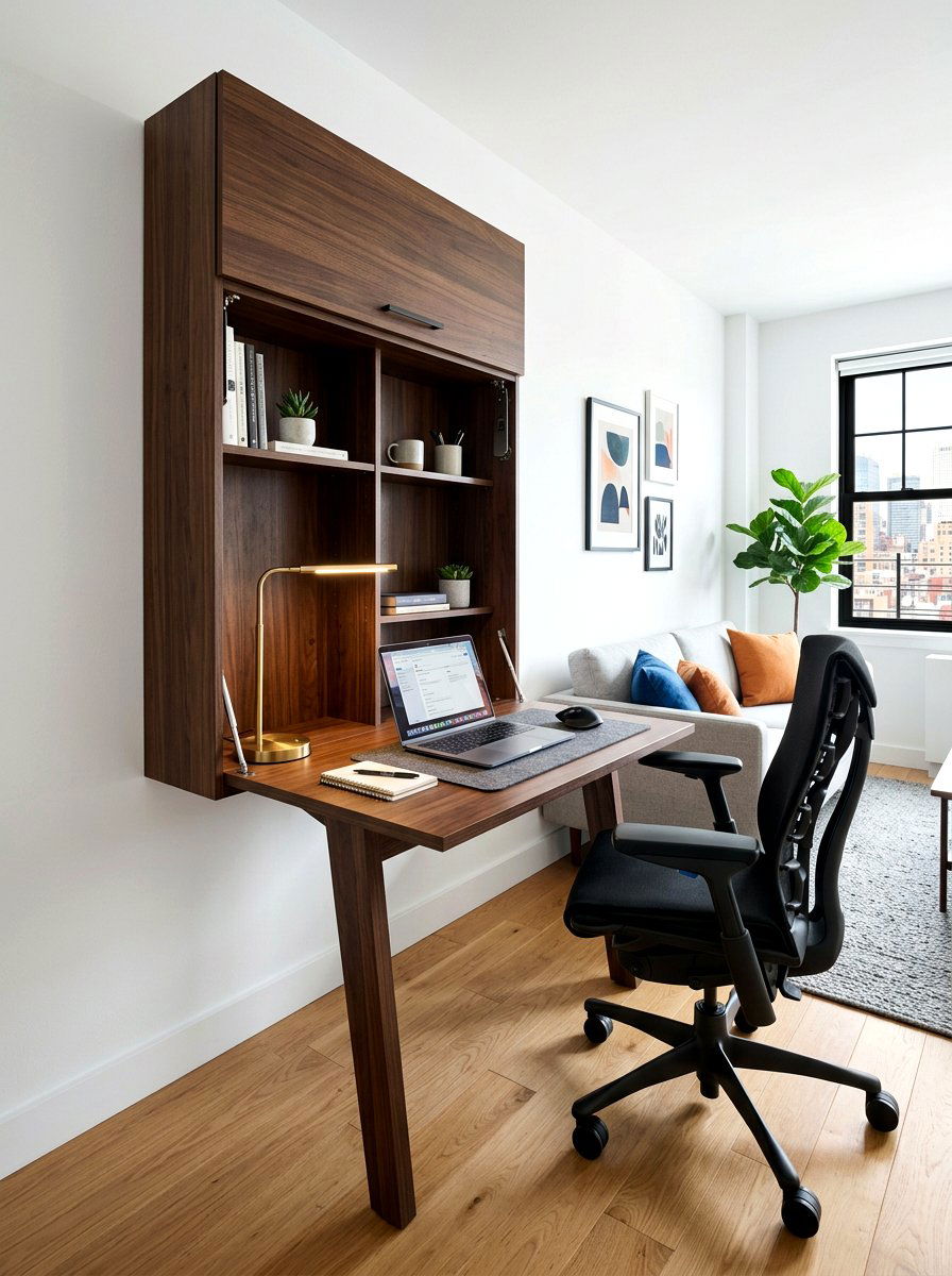 Murphy Desk For Small Spaces - 30 fold down desk ideas