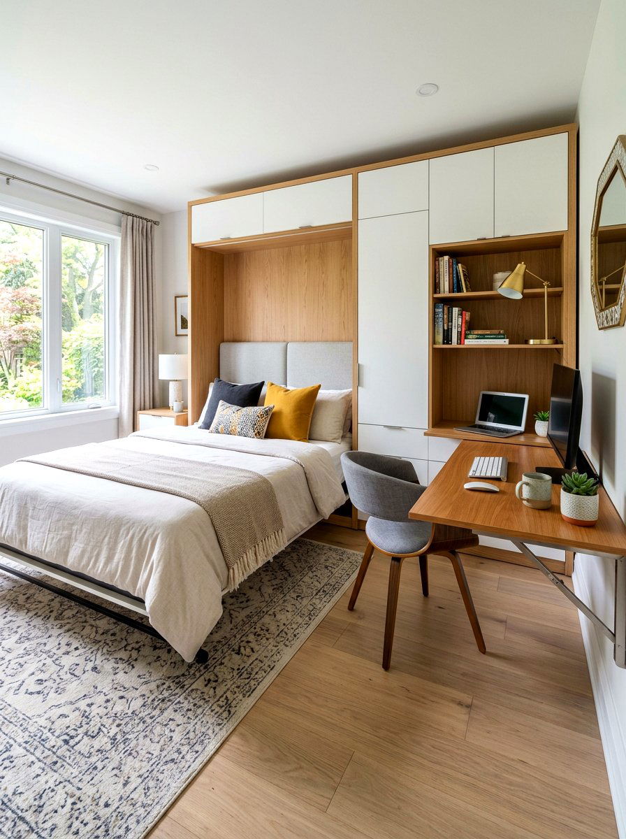Murphy Desk Guest Bedroom Cabinet - 30 guest bedroom office combo ideas