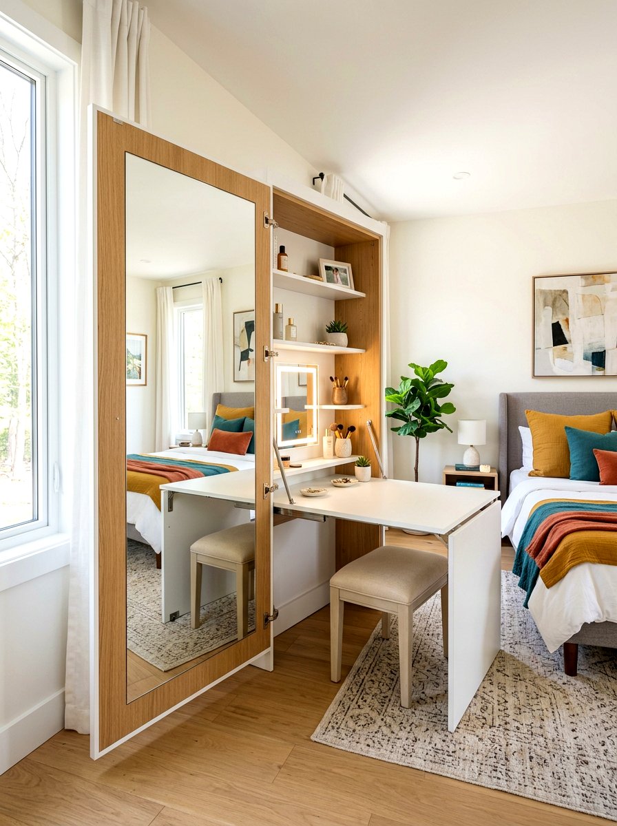 Murphy Desk With Mirror - 30 Murphy desk apartment ideas