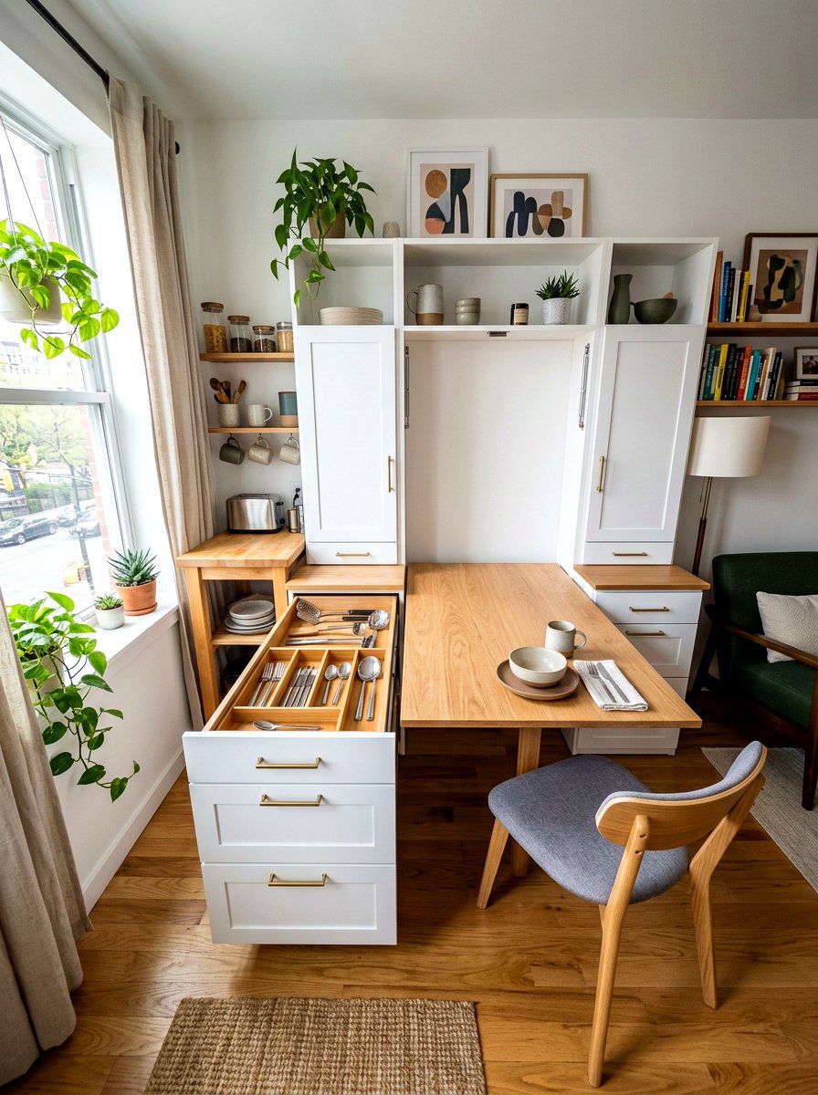 Murphy table with drawers - 30 Murphy dining table ideas