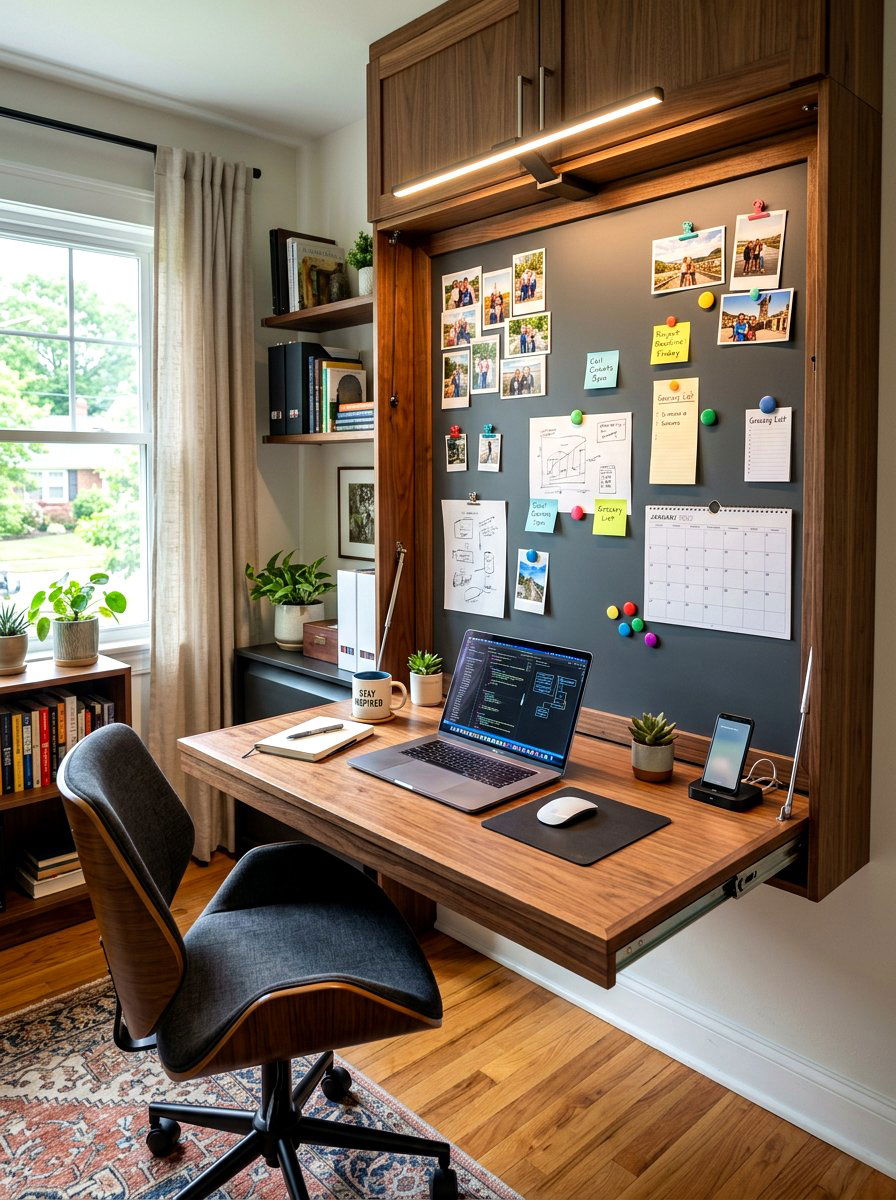Murphy table with magnetic board - 30 Murphy dining table ideas