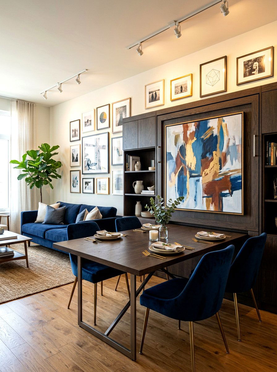 Murphy table with picture frame - 30 Murphy dining table ideas