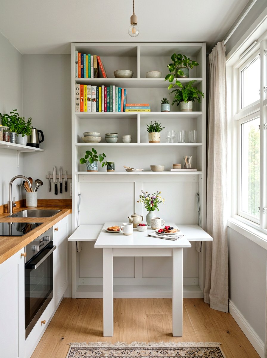 Murphy table with shelves - 30 Murphy dining table ideas