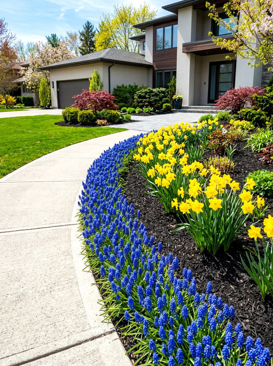 Muscari Garden Edge - 30 bulb garden ideas