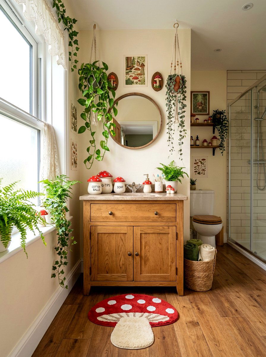 Mushroom Bathroom Decor - 30 fairycore bathroom ideas