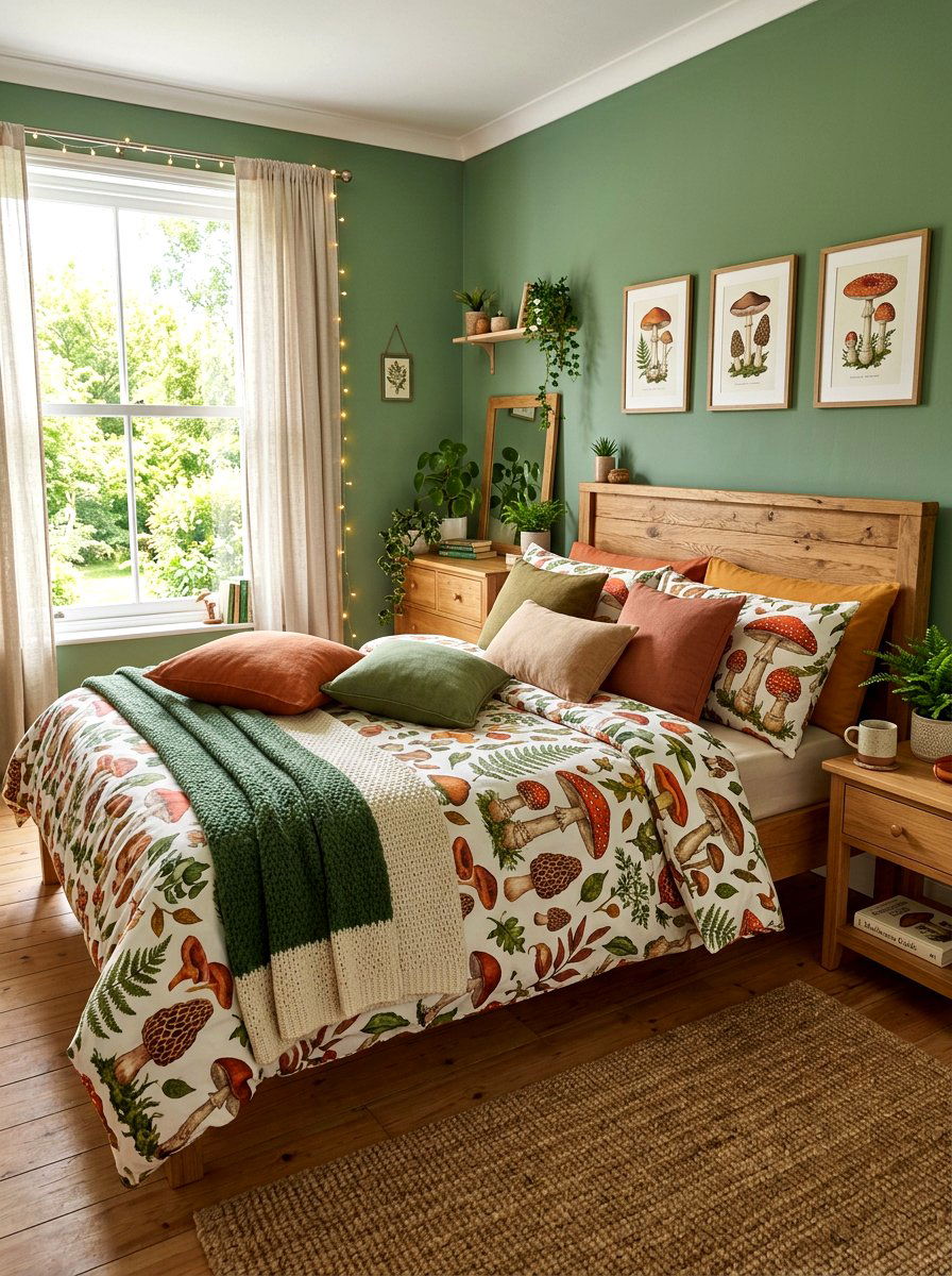 Mushroom Bedding - 30 mushroom bedroom ideas