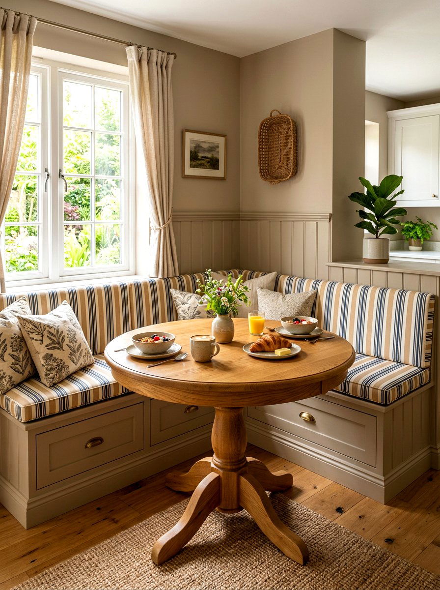 Mushroom Breakfast Nook - 30 mushroom color decor ideas
