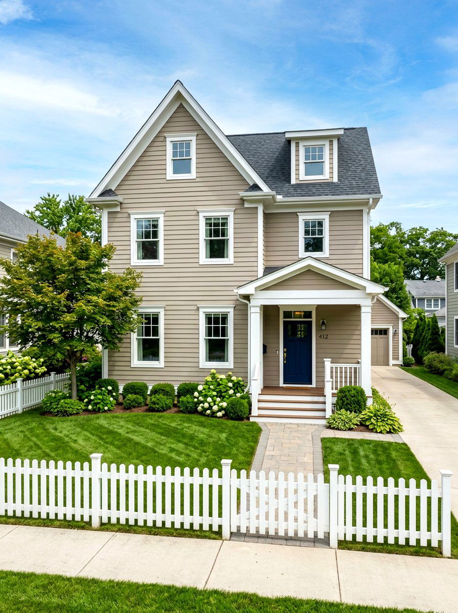 Mushroom Color With White Trim - 30 mushroom exterior paint ideas