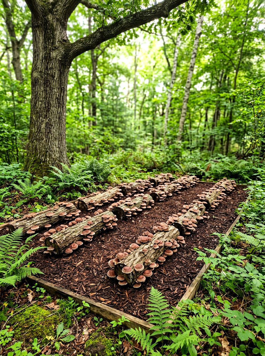 Mushroom Garden Bed - 30 edible entertaining backyard ideas