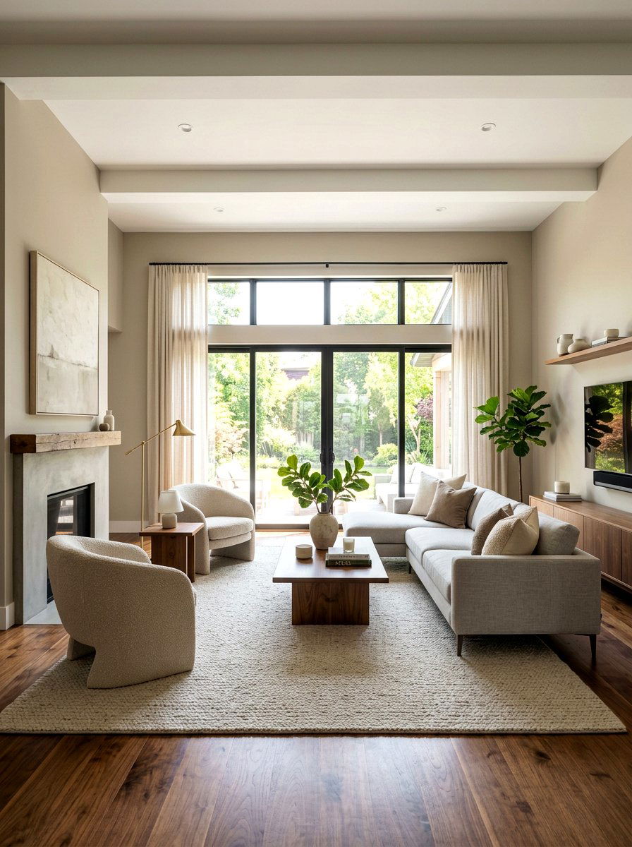 Mushroom Greige Wall Paint Living Room - 30 mushroom and walnut living room ideas