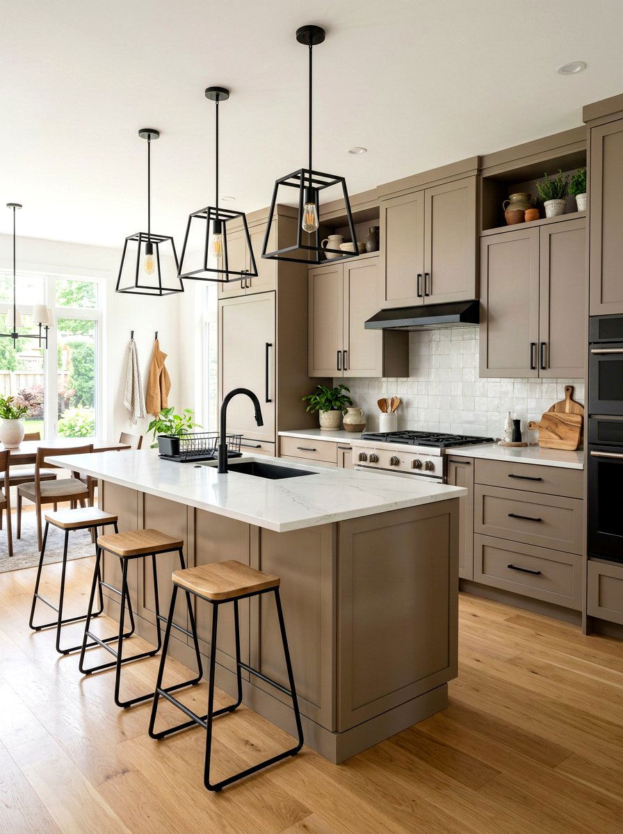 Mushroom Kitchen Black Accents - 30 mushroom cabinet kitchen ideas