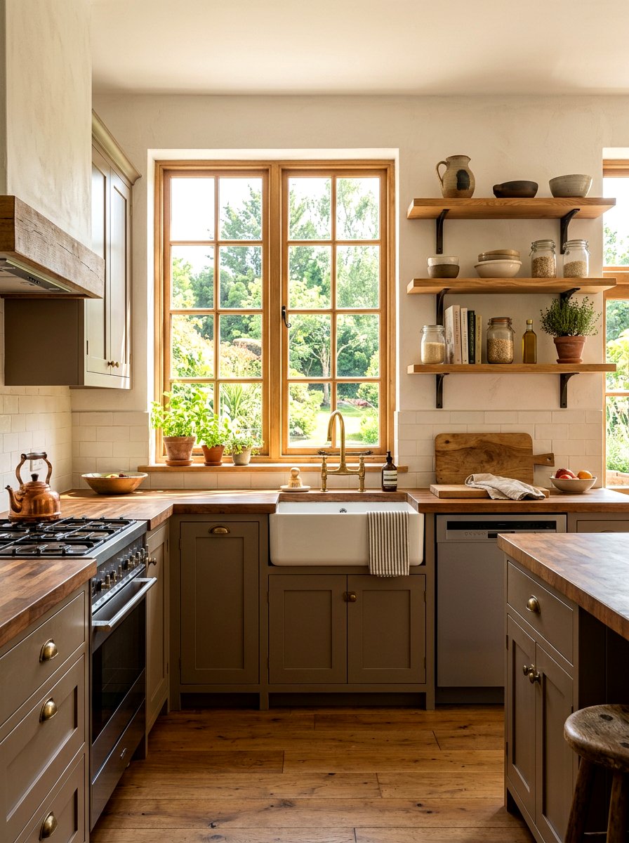 Mushroom Kitchen Butcher Block - 30 mushroom cabinet kitchen ideas