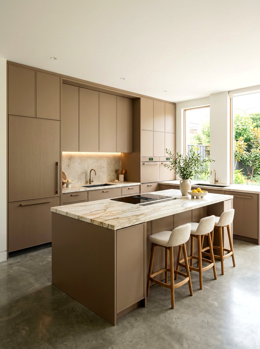 Mushroom Kitchen Integrated Appliances - 30 mushroom cabinet kitchen ideas