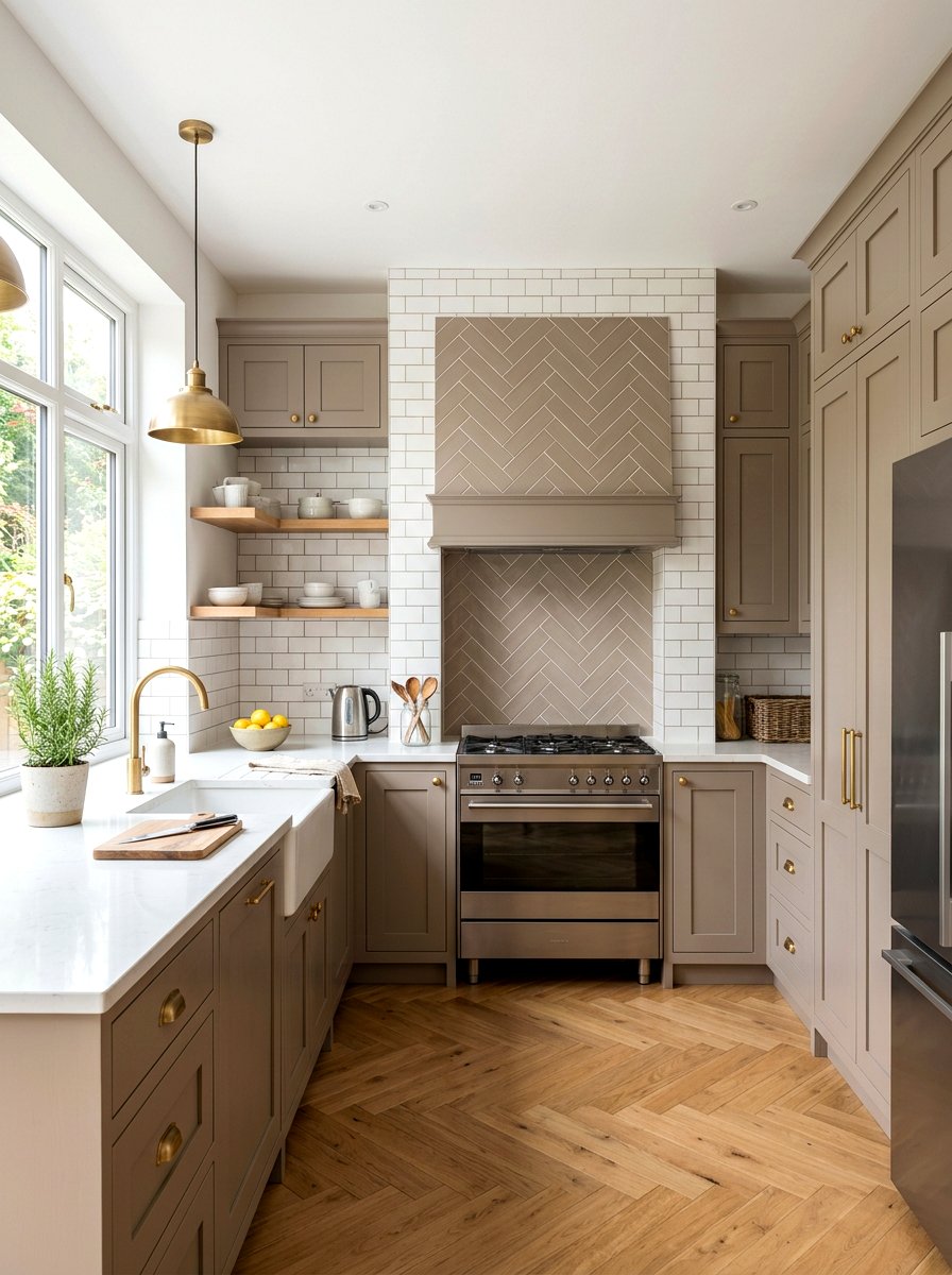 Mushroom Kitchen Subway Tile - 30 mushroom cabinet kitchen ideas