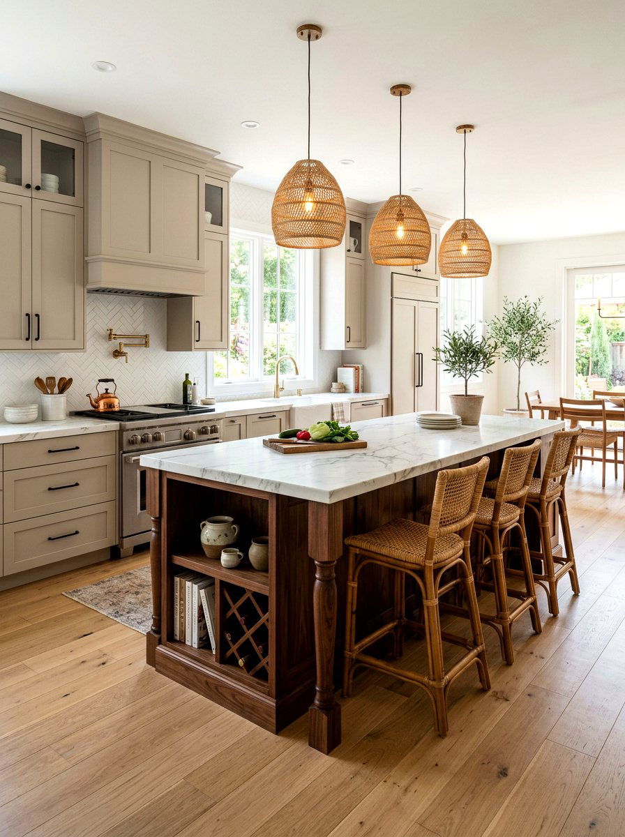 Mushroom Kitchen Wood Island - 30 mushroom cabinet kitchen ideas