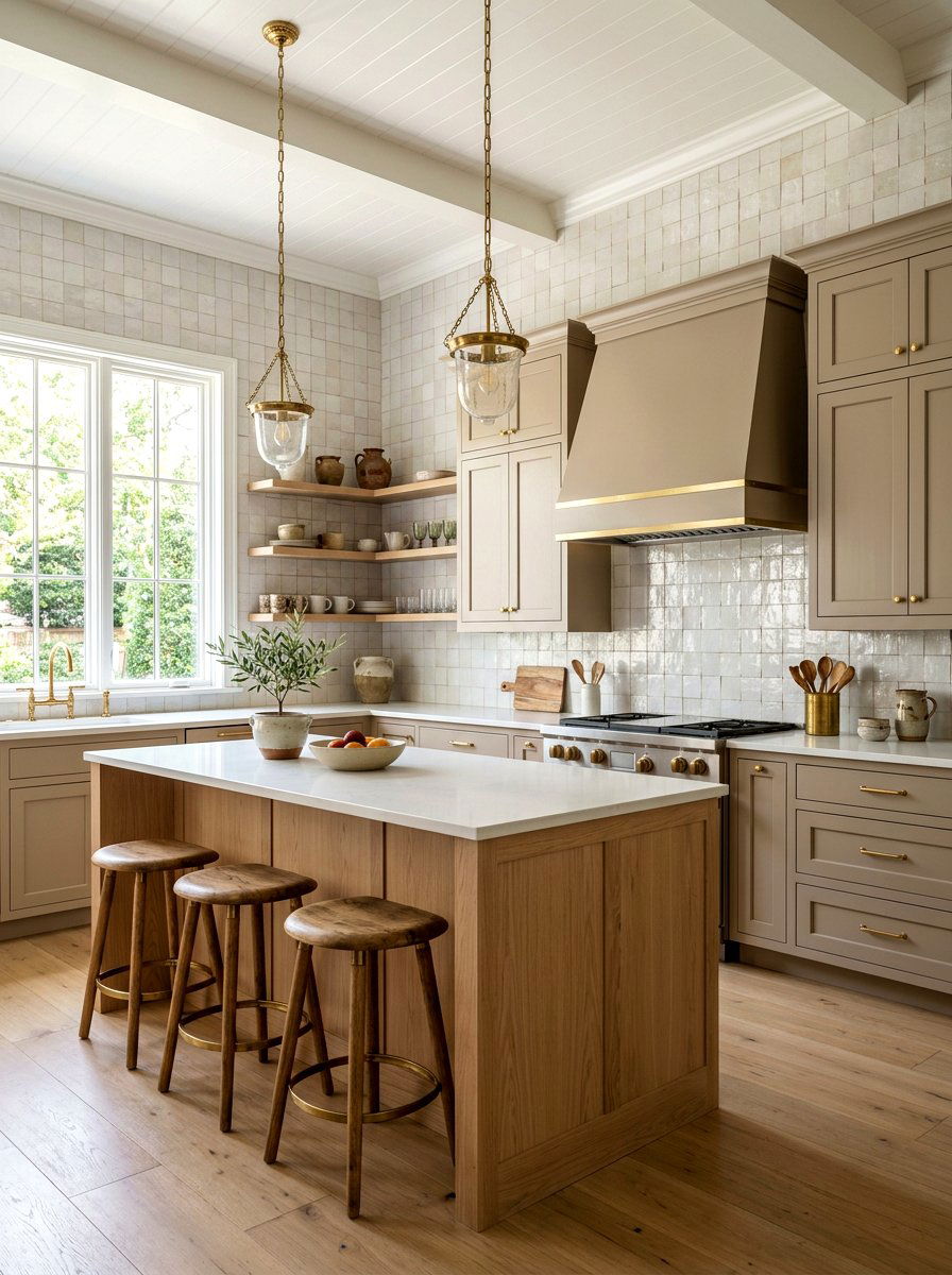 Mushroom Kitchen Zellige Tile - 30 mushroom cabinet kitchen ideas