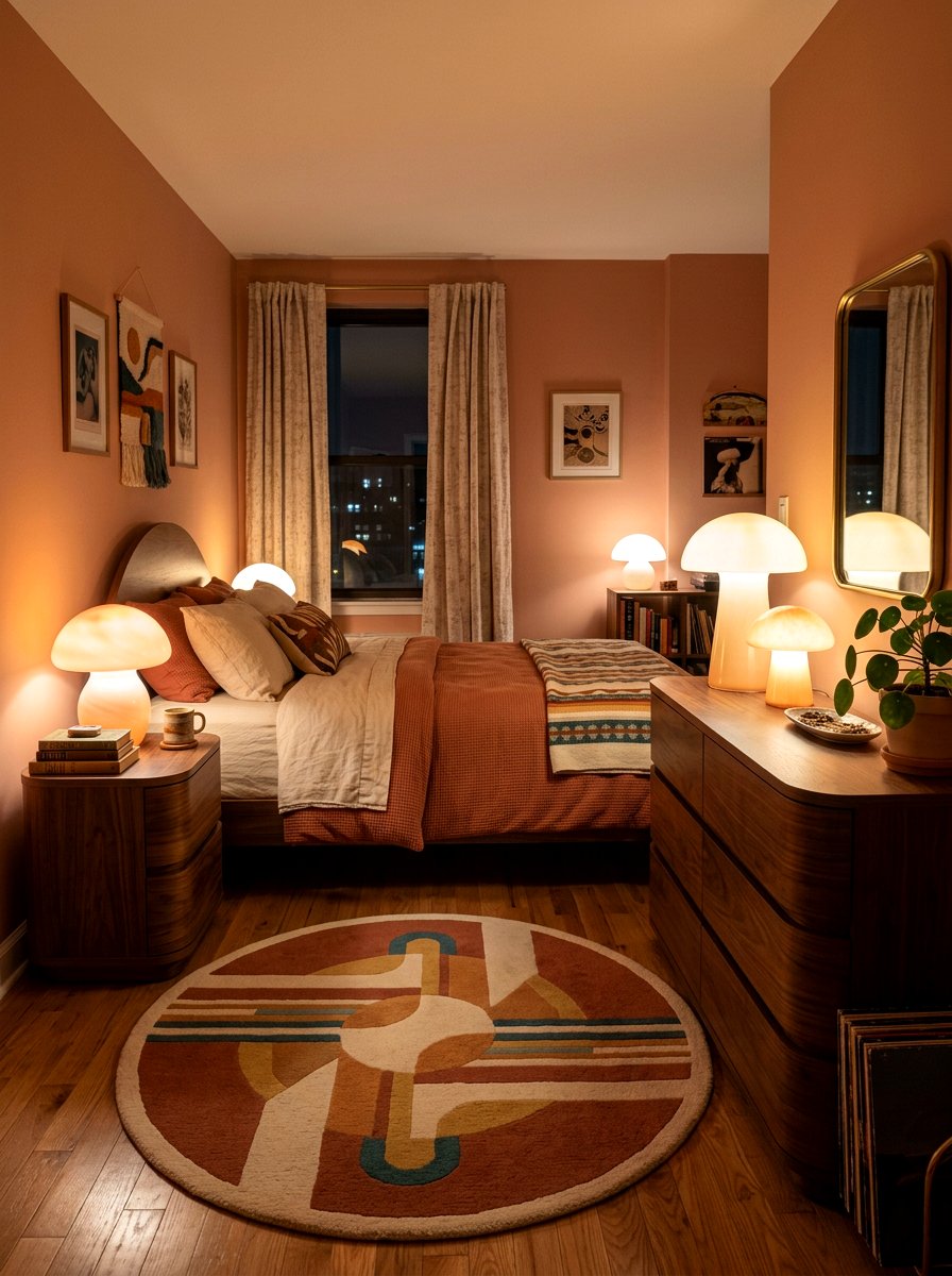 Mushroom Lamp Bedroom - 30 seventies bedroom ideas