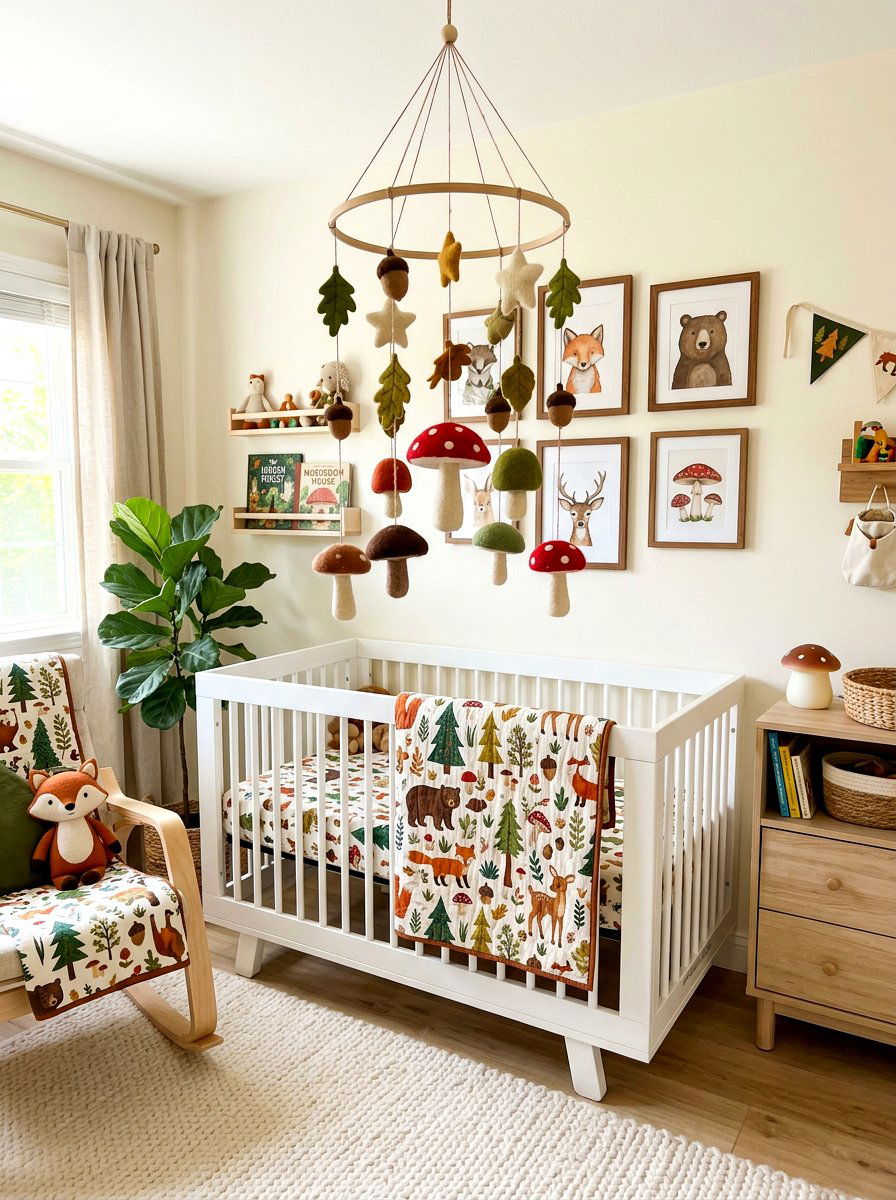 Mushroom Mobile Nursery Accent - 30 mushroom nursery ideas