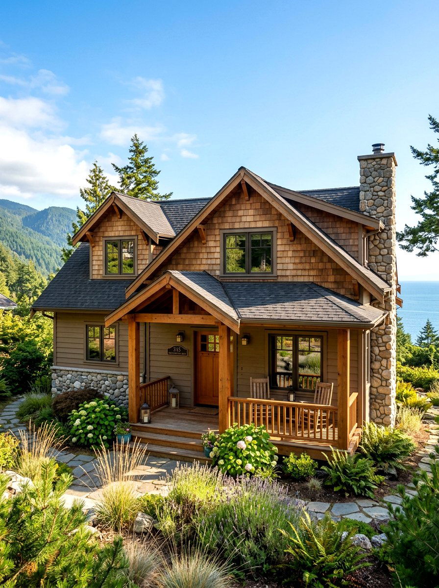 Mushroom Paint With Cedar Shakes - 30 mushroom exterior paint ideas