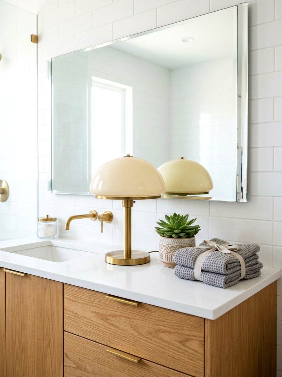 Mushroom Table Lamp - 30 mini lamp bathroom counter ideas