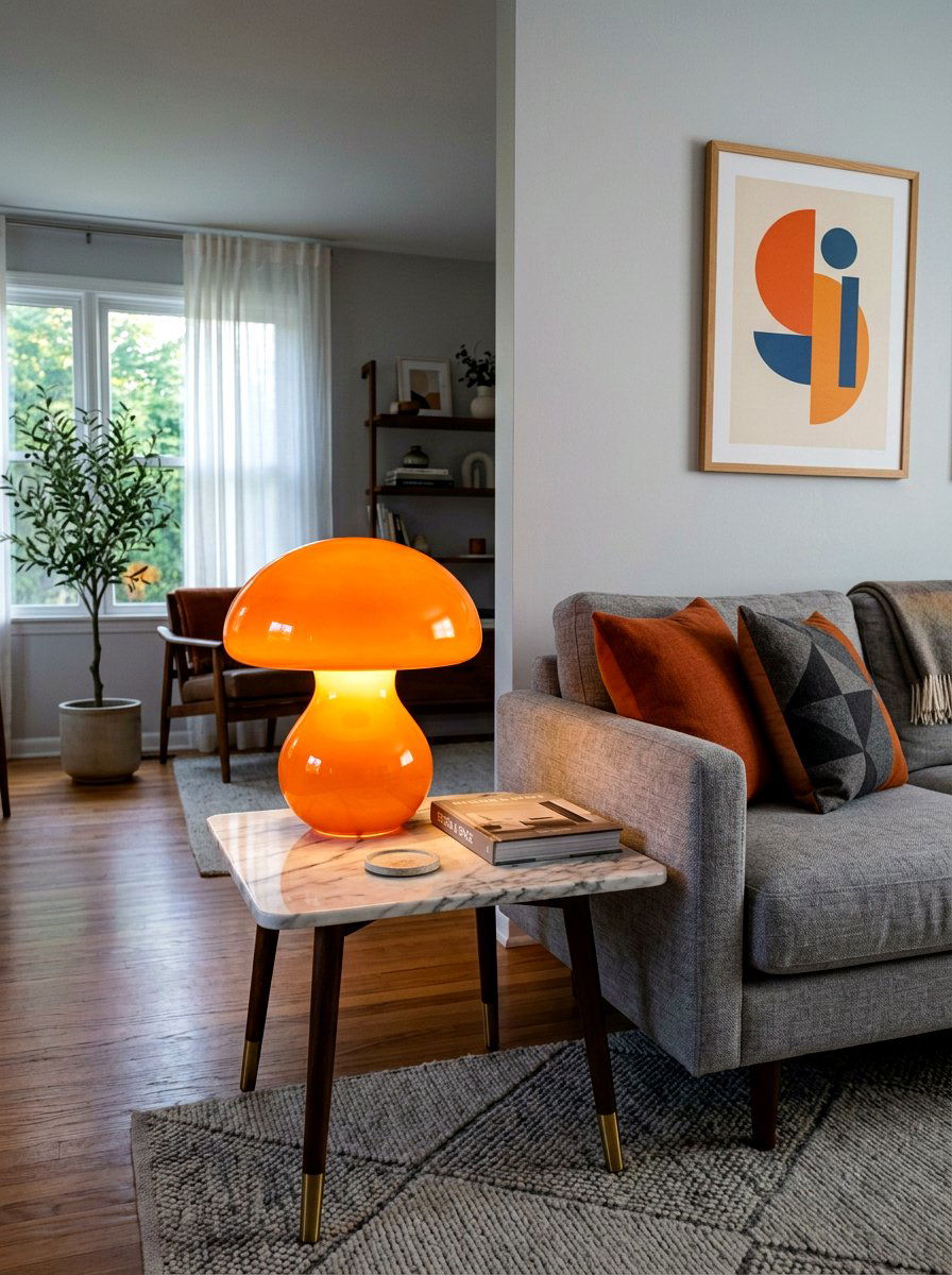 Mushroom Table Lamp - 30 TikTok living room decor ideas