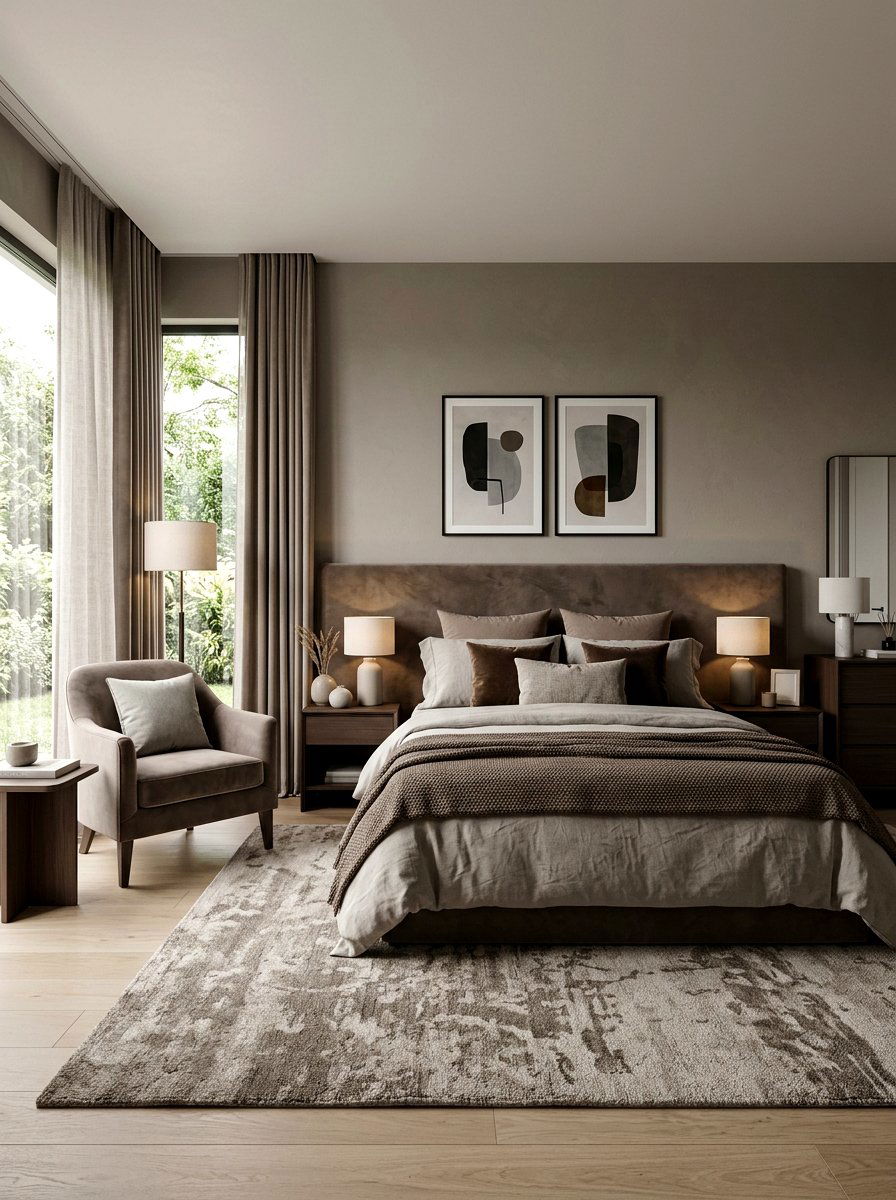 Mushroom color palette - 30 earthy bedroom ideas