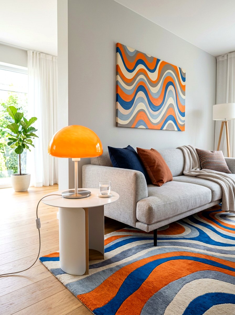 Mushroom lamp - 30 seventies living room ideas