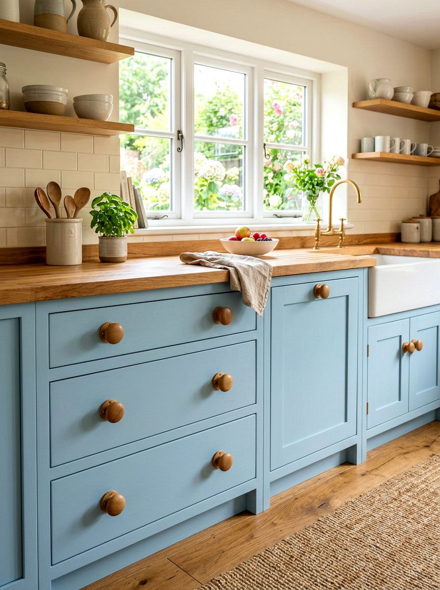 Mushroom shape wood knob - 30 wood knob kitchen ideas