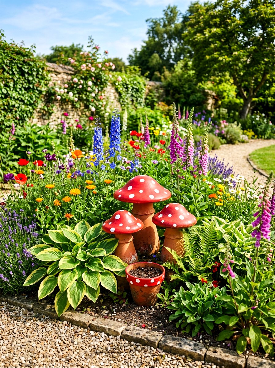 Mushroom terracotta pots - 30 terracotta pot ideas