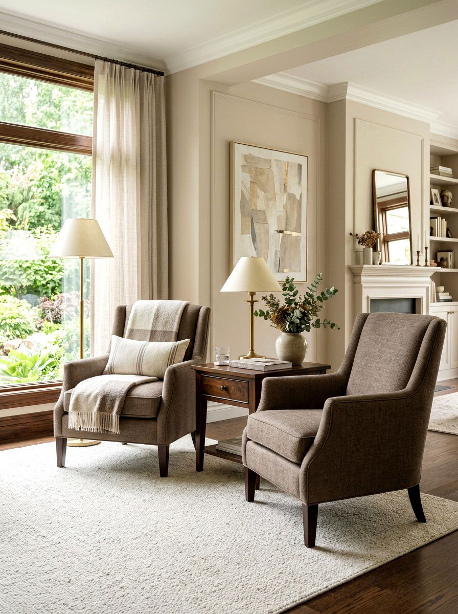 Mushroom upholstery - 30 tonal brown living room ideas