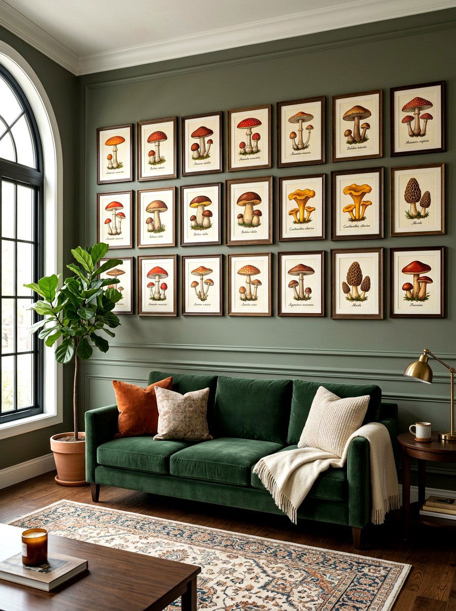 Mushroom wall art gallery - 30 mushroom fall decor ideas