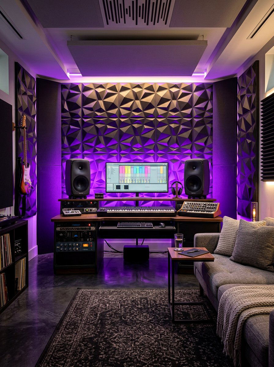 Music Production Studio - 30 masculine home studio ideas