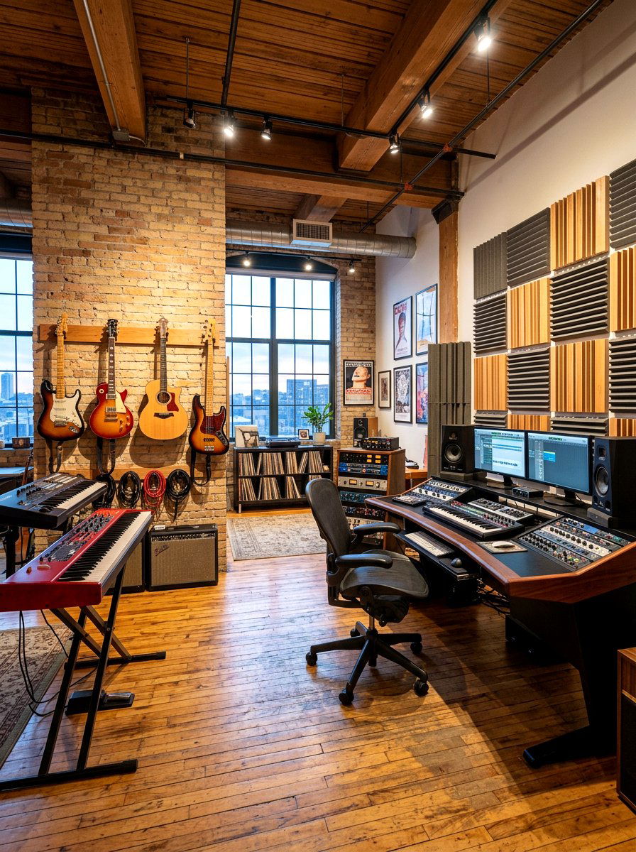 Music Studio Loft - 30 upstairs loft ideas