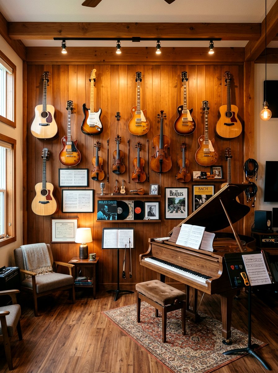Musical Instrument Decor - 30 gallery wall ideas