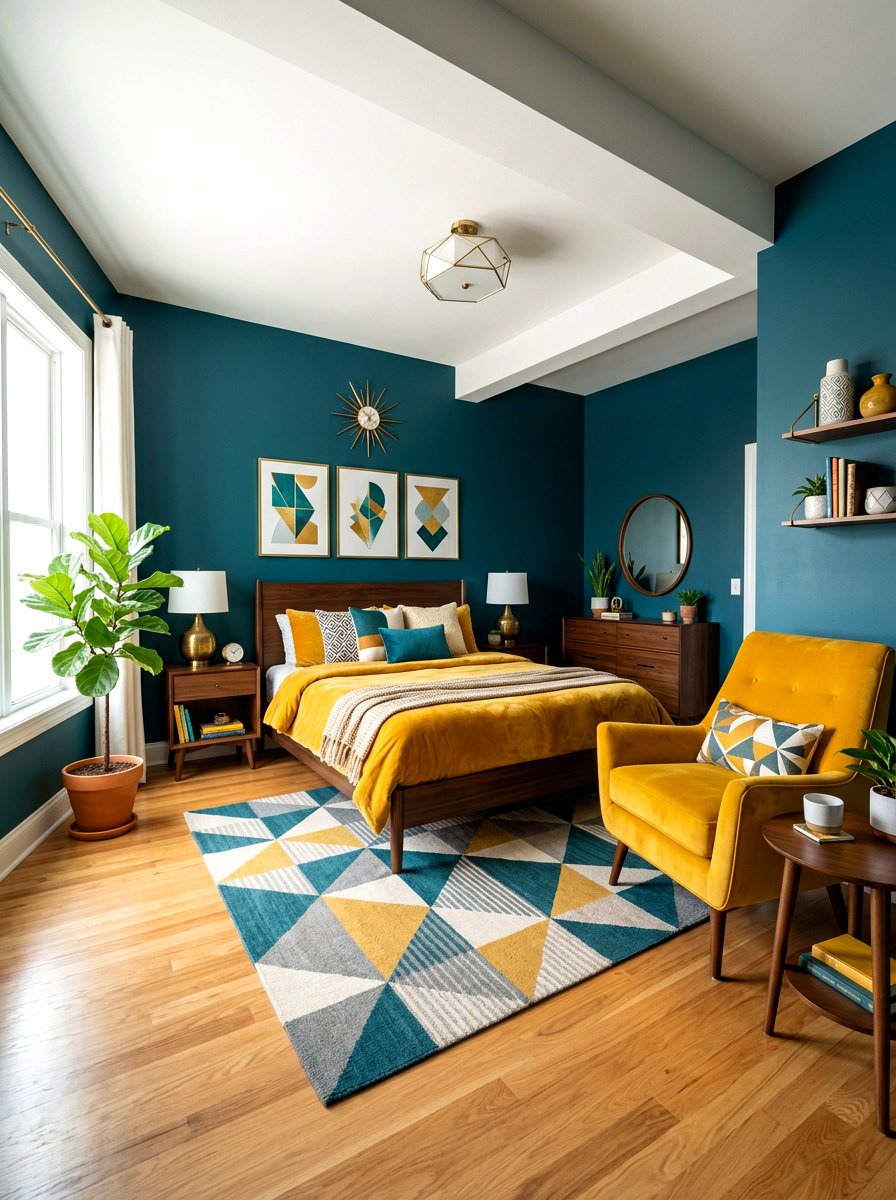 Mustard And Teal Bedroom - 30 bedroom color scheme ideas