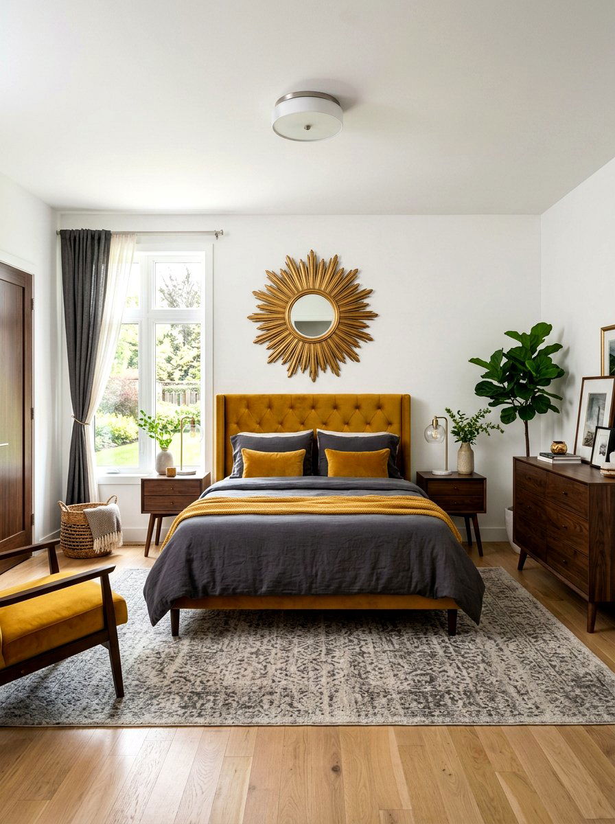 Mustard Yellow Bedroom - 30 midcentury bedroom ideas