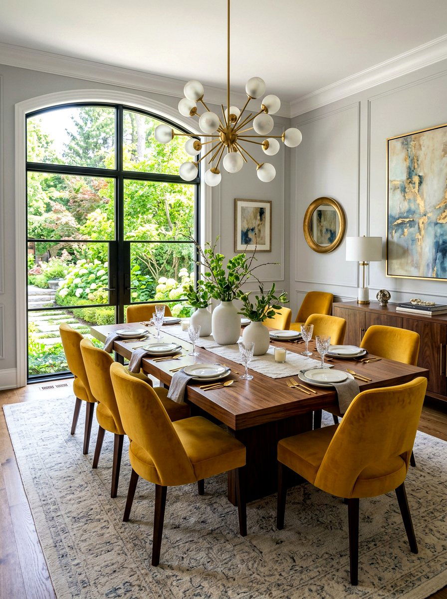 Mustard Yellow Dining Chairs - 30 mustard decor ideas