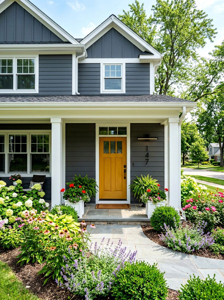 Mustard Yellow Exterior Front Door - 30 mustard decor ideas