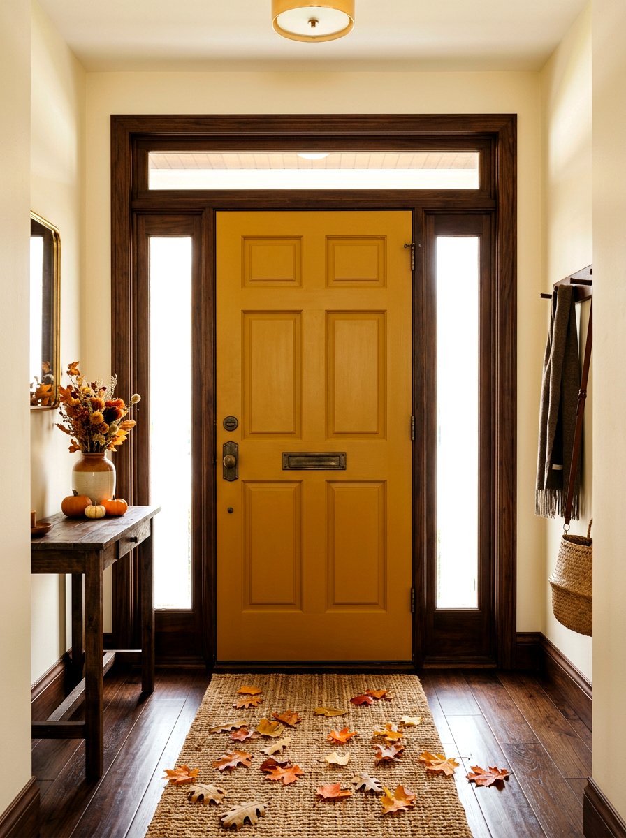 Mustard Yellow Front Door - 30 cottage front door ideas