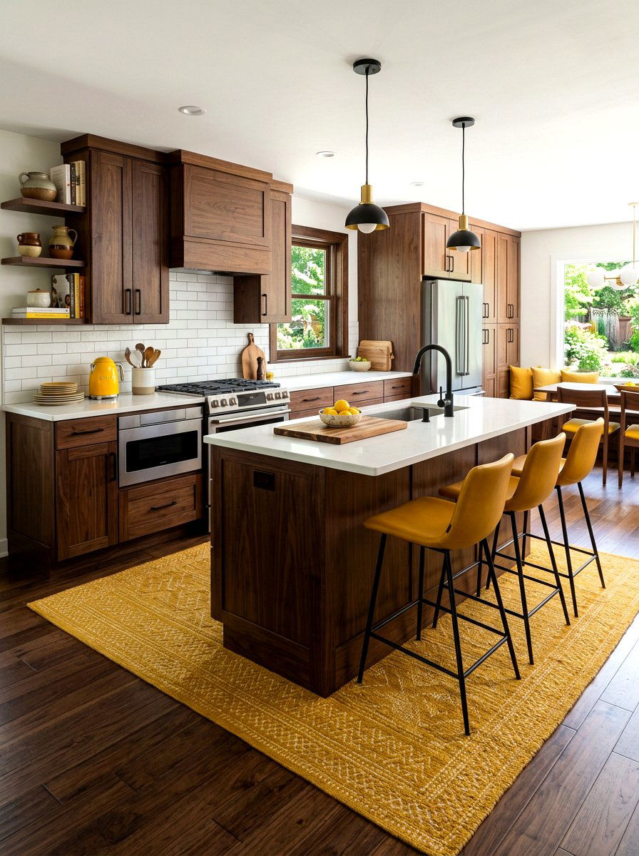 Mustard Yellow Kitchen Accents - 30 retro kitchen ideas