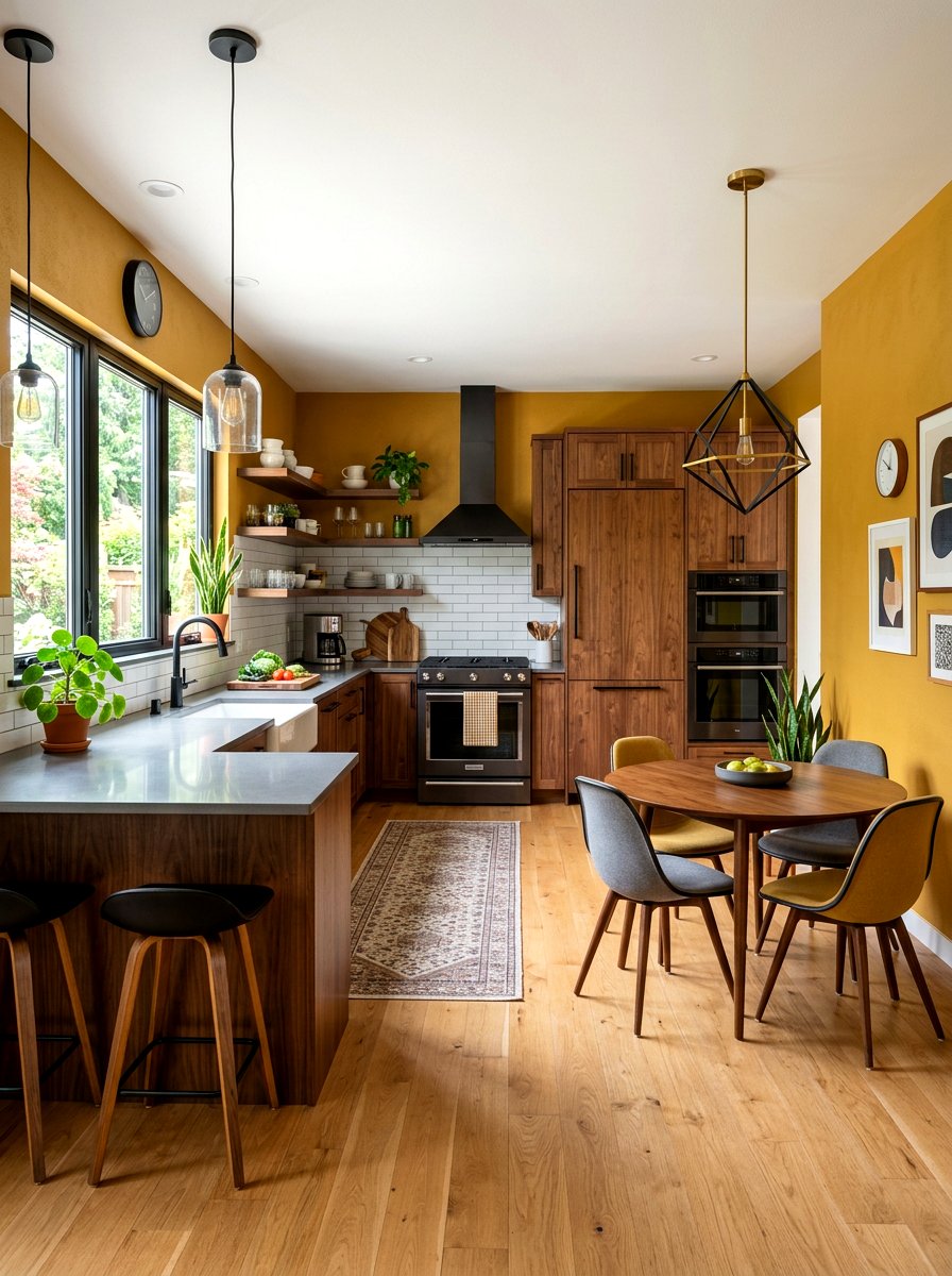 Mustard Yellow Kitchen Wall - 30 kitchen wall color ideas