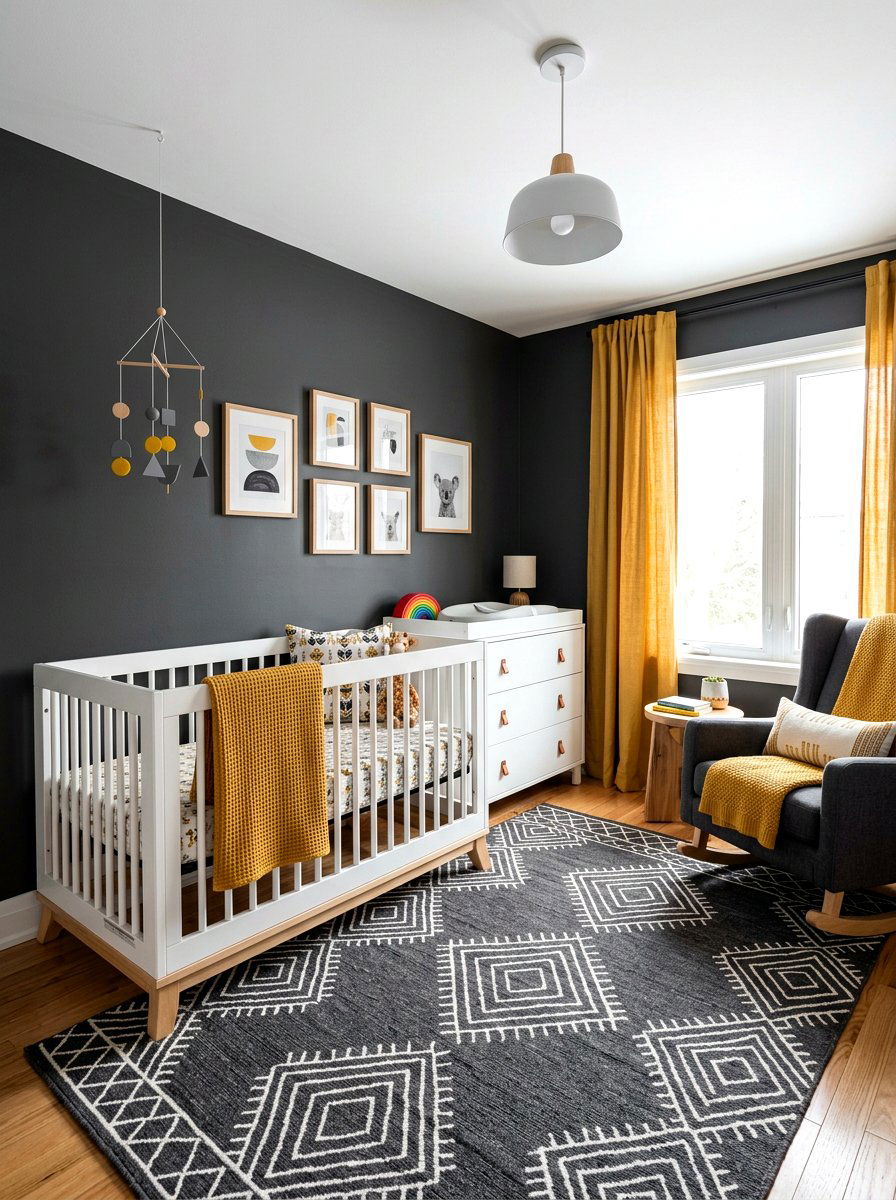 Mustard Yellow Nursery - 30 gender neutral baby room ideas