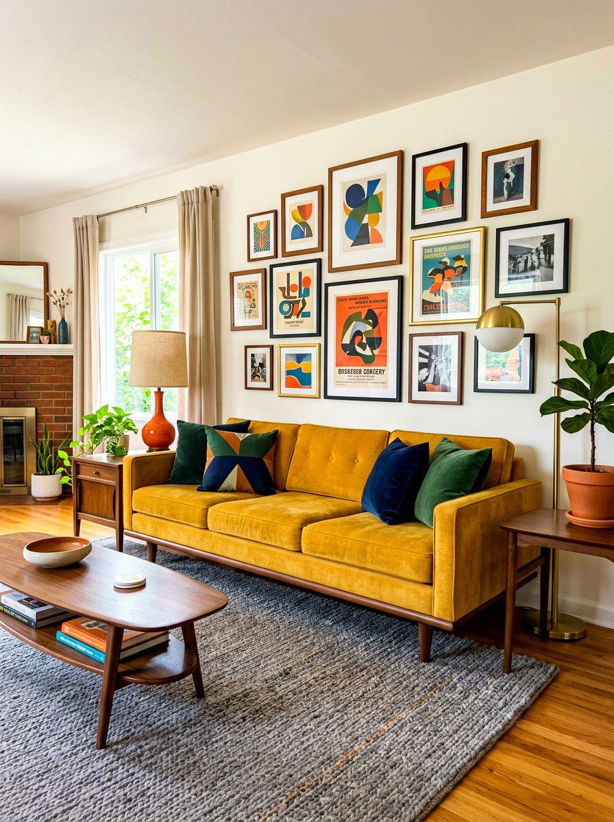 Mustard Yellow Sofa - 30 sofa styling ideas