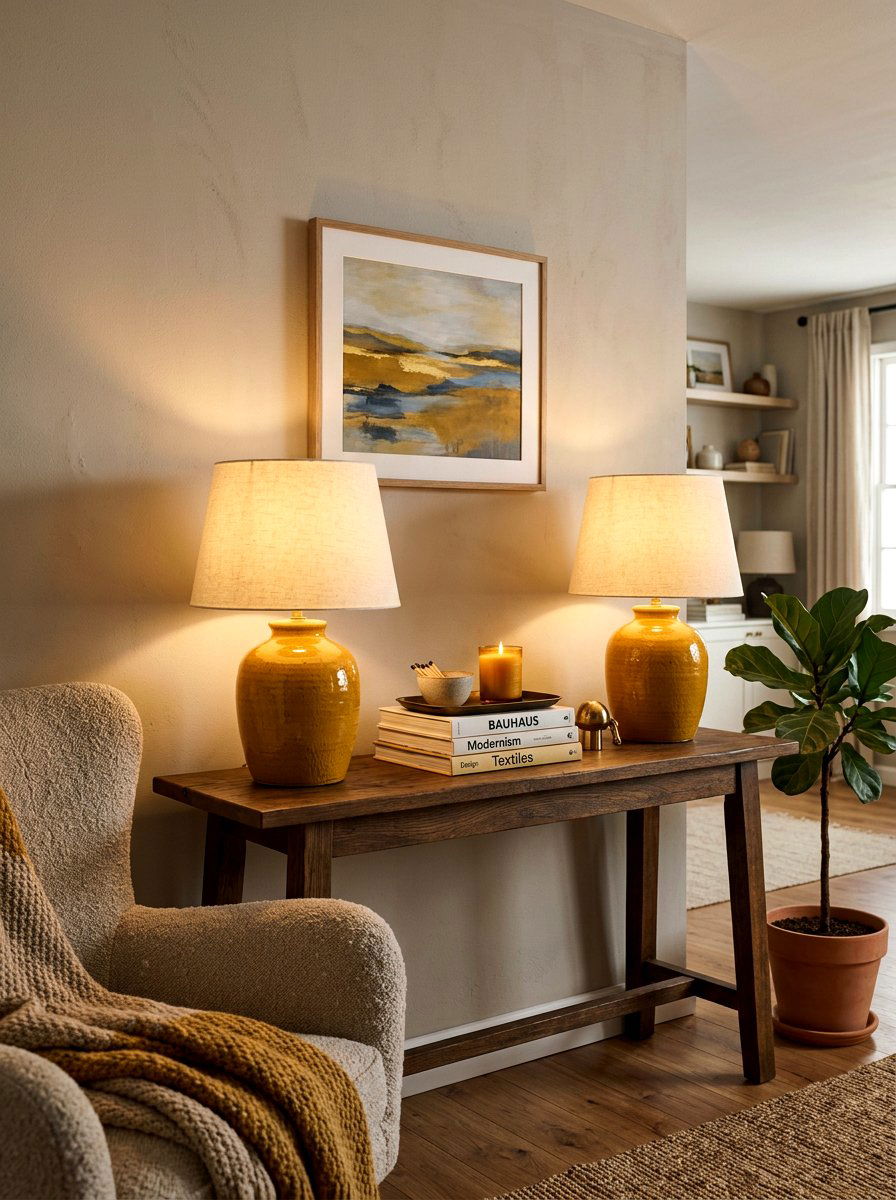 Mustard Yellow Table Lamps - 30 mustard decor ideas