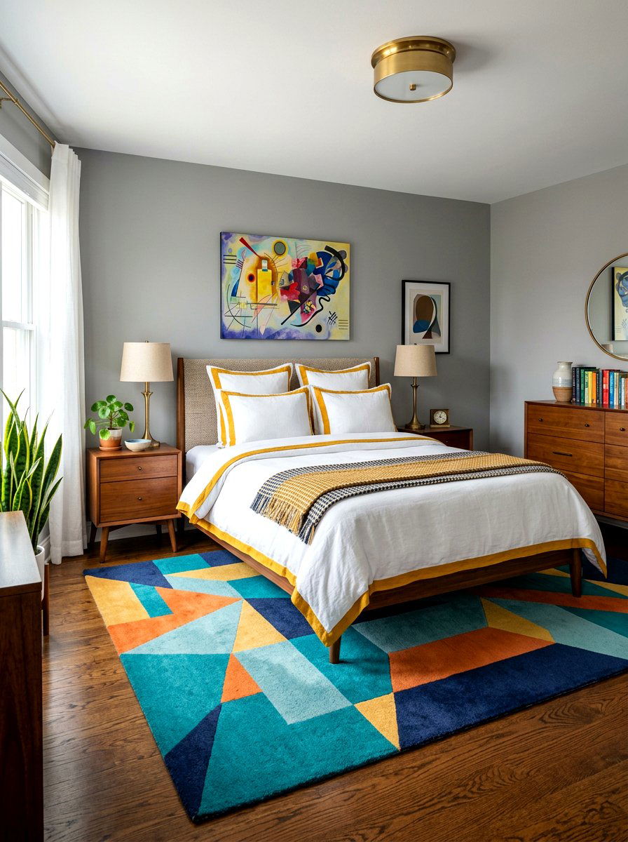 Mustard Yellow Trim Bedding - 30 contrast trim bedding ideas