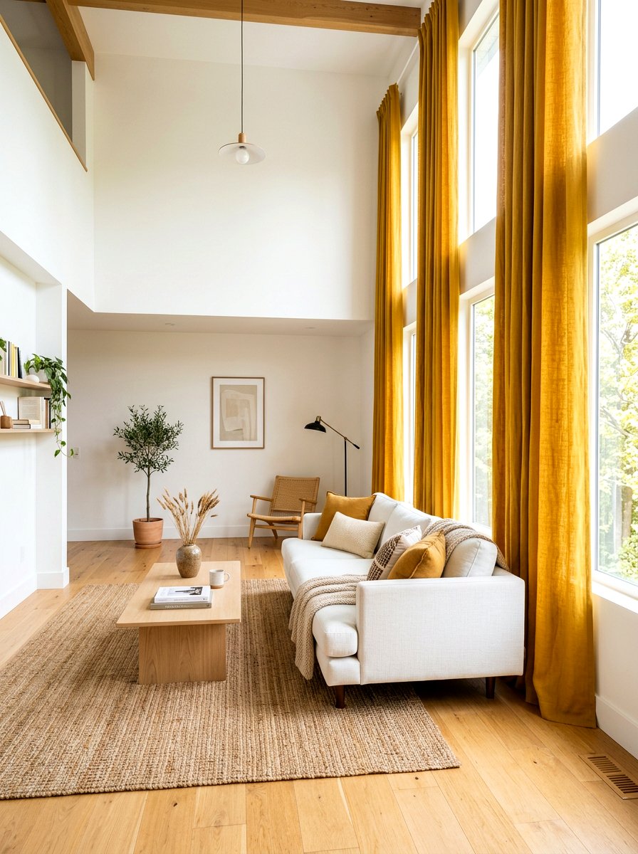 Mustard Yellow Window Curtains - 30 mustard decor ideas