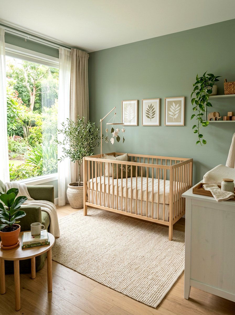 Muted Green Nursery - 30 minimalist nursery ideas