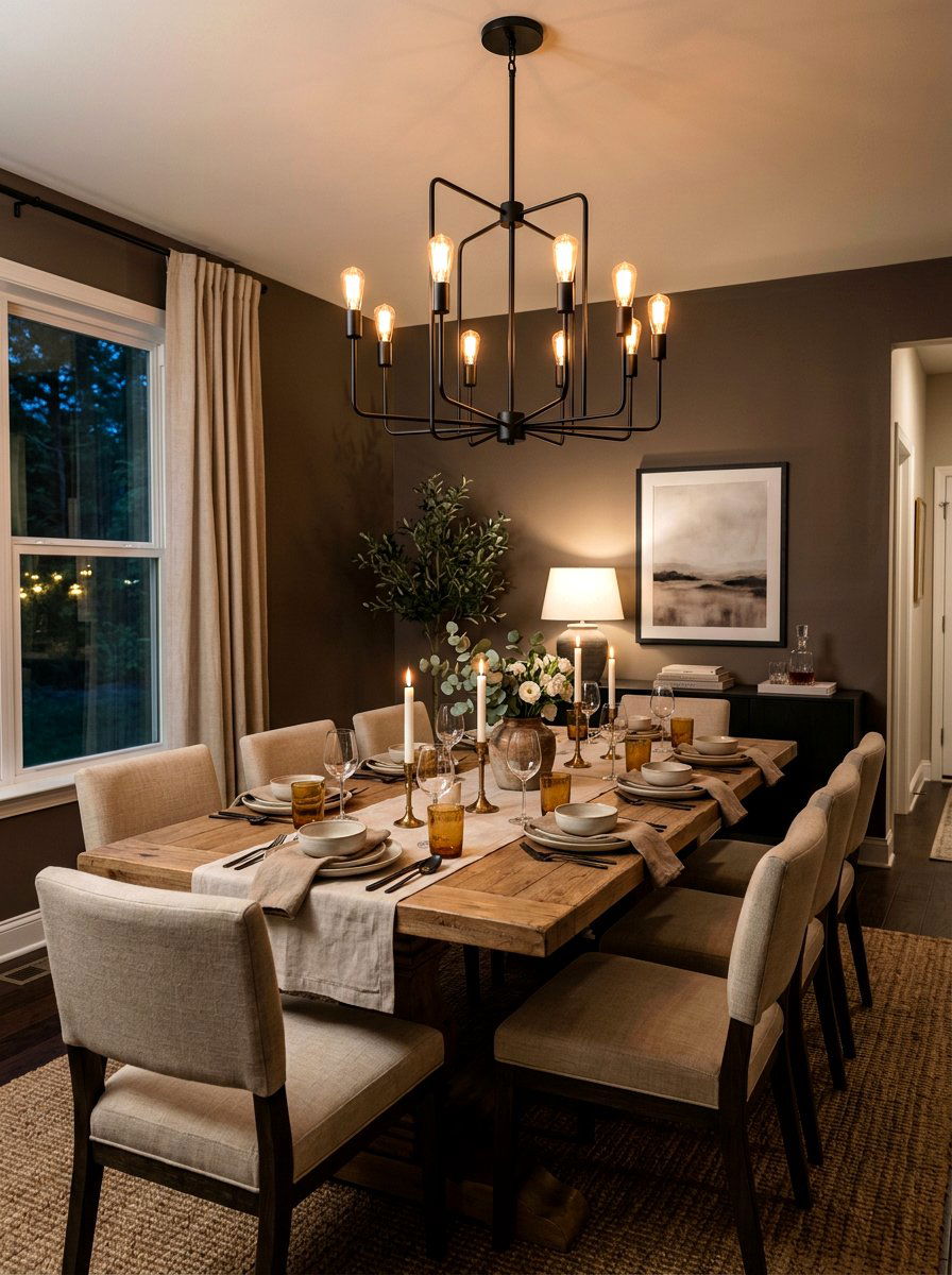 Muted Taupe Dining Room - 30 warm neutral paint ideas