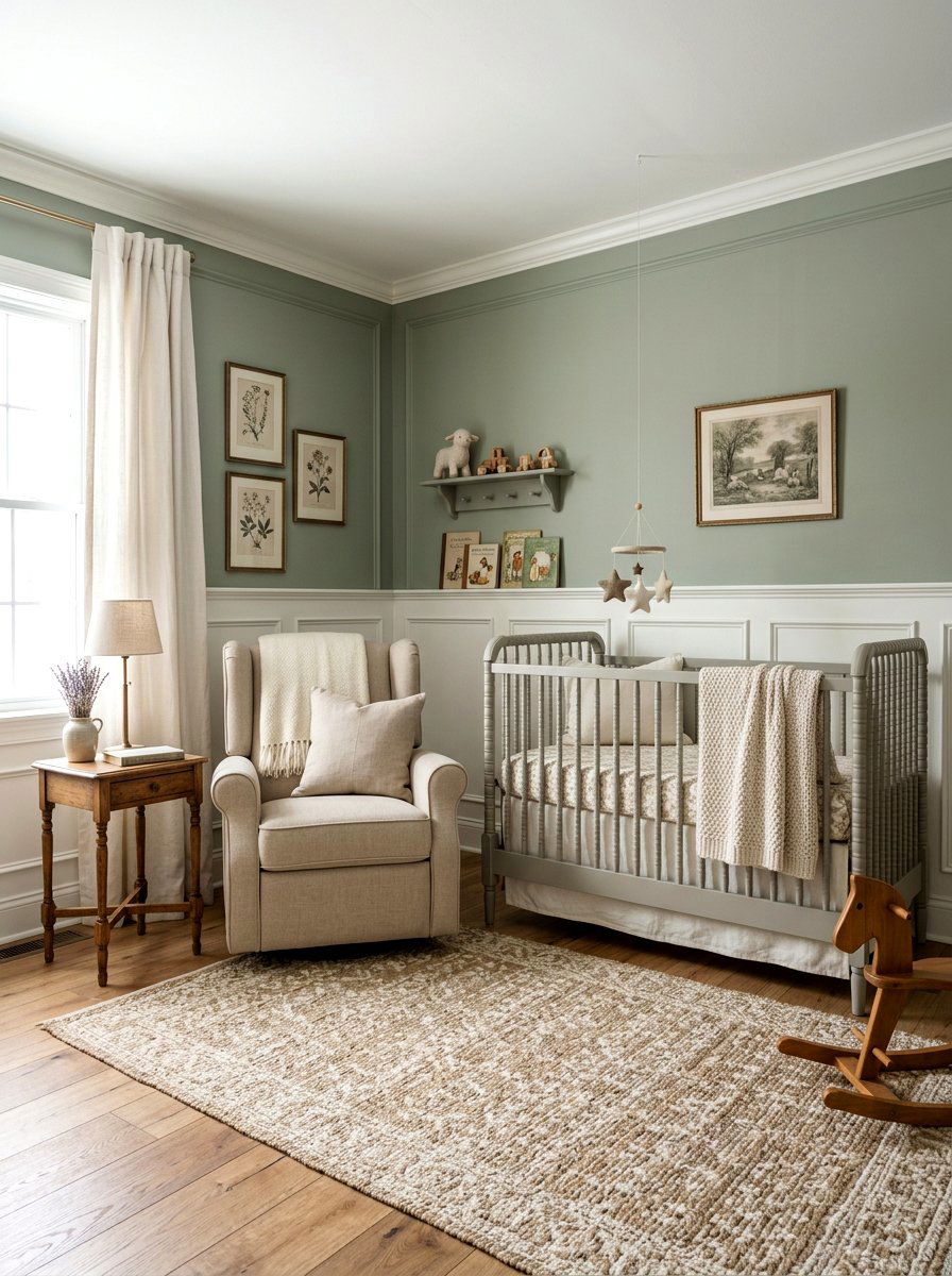 Muted Tone Nursery - 30 vintage nursery ideas
